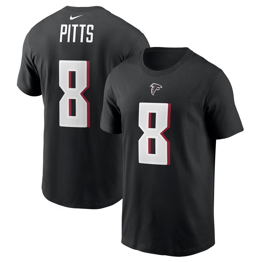 Kyle Pitts Atlanta Falcons Nike Player Name & Number T-Shirt - Black