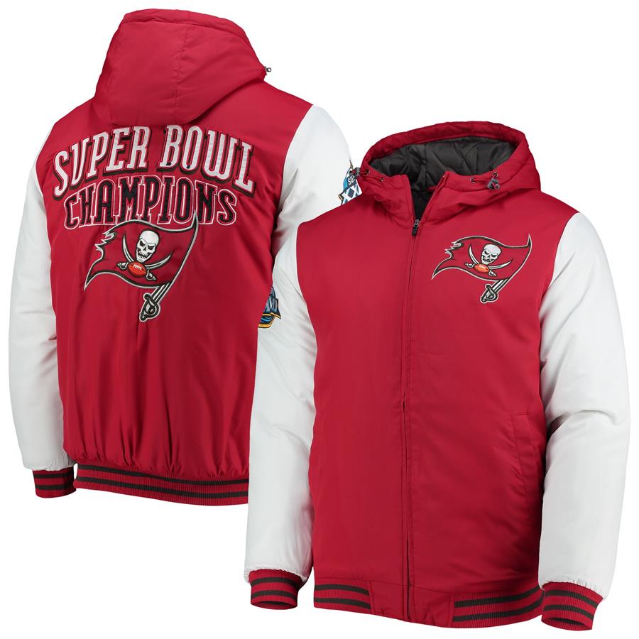 Tampa Bay Buccaneers G-III Sports by Carl Banks Spike Commemorative Varsity Full-Zip Jacket- Red