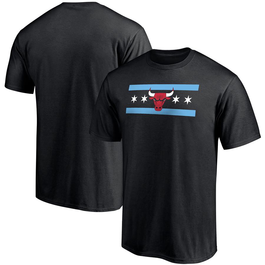 Chicago Bulls Fanatics Branded Post Up Hometown Collection T-Shirt - Black