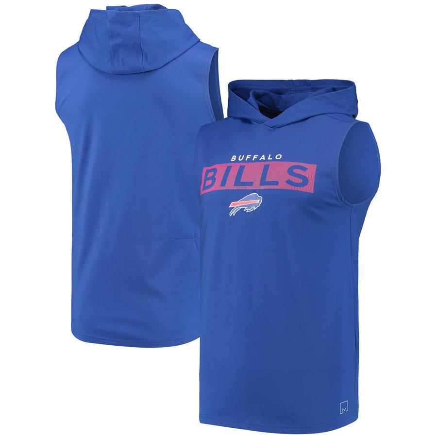 Buffalo Bills MSX by Michael Strahan Movement Sleeveless Performance Pullover Hoodie - Royal