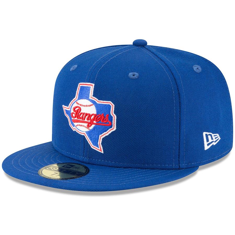 Texas Rangers New Era Cooperstown Collection Logo 59FIFTY Fitted Hat - Royal