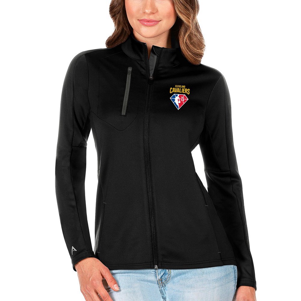Cleveland Cavaliers Antigua Women's NBA 75th Anniversary Generation Full-Zip - Black
