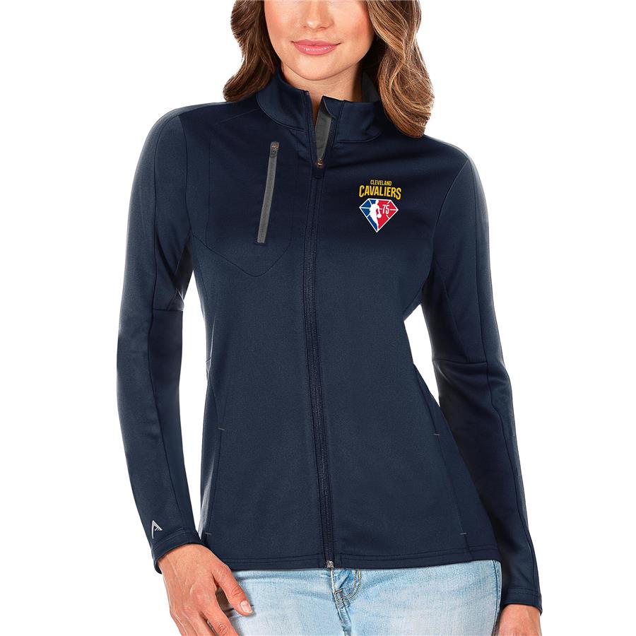 Cleveland Cavaliers Antigua Women's NBA 75th Anniversary Generation Full-Zip - Navy