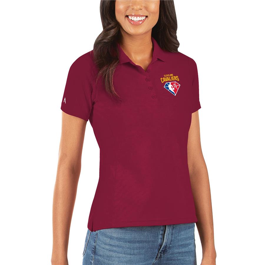Cleveland Cavaliers Antigua Women's NBA 75th Anniversary Legacy Pique Polo - Wine