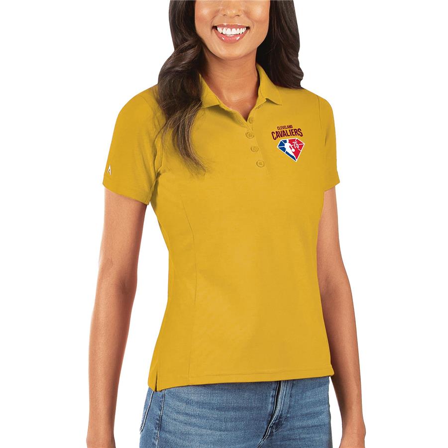 Cleveland Cavaliers Antigua Women's NBA 75th Anniversary Legacy Pique Polo - Gold