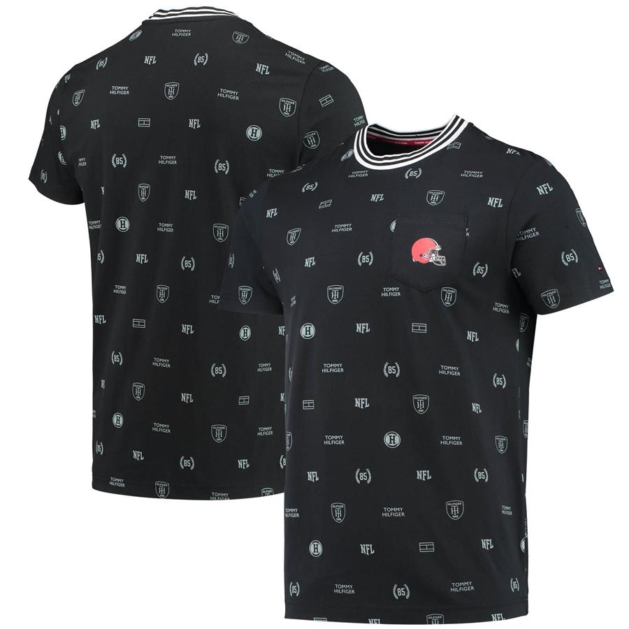 Cleveland Browns Tommy Hilfiger Essential Pocket T-Shirt - Black