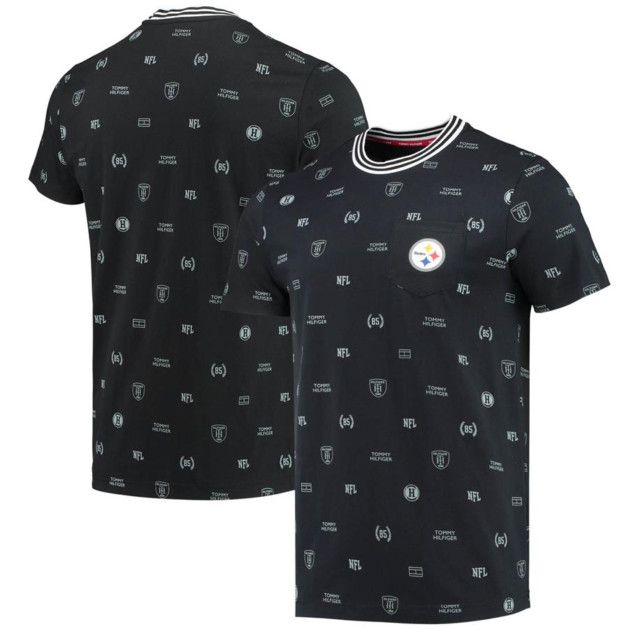 Pittsburgh Steelers Tommy Hilfiger Essential Pocket T-Shirt - Black