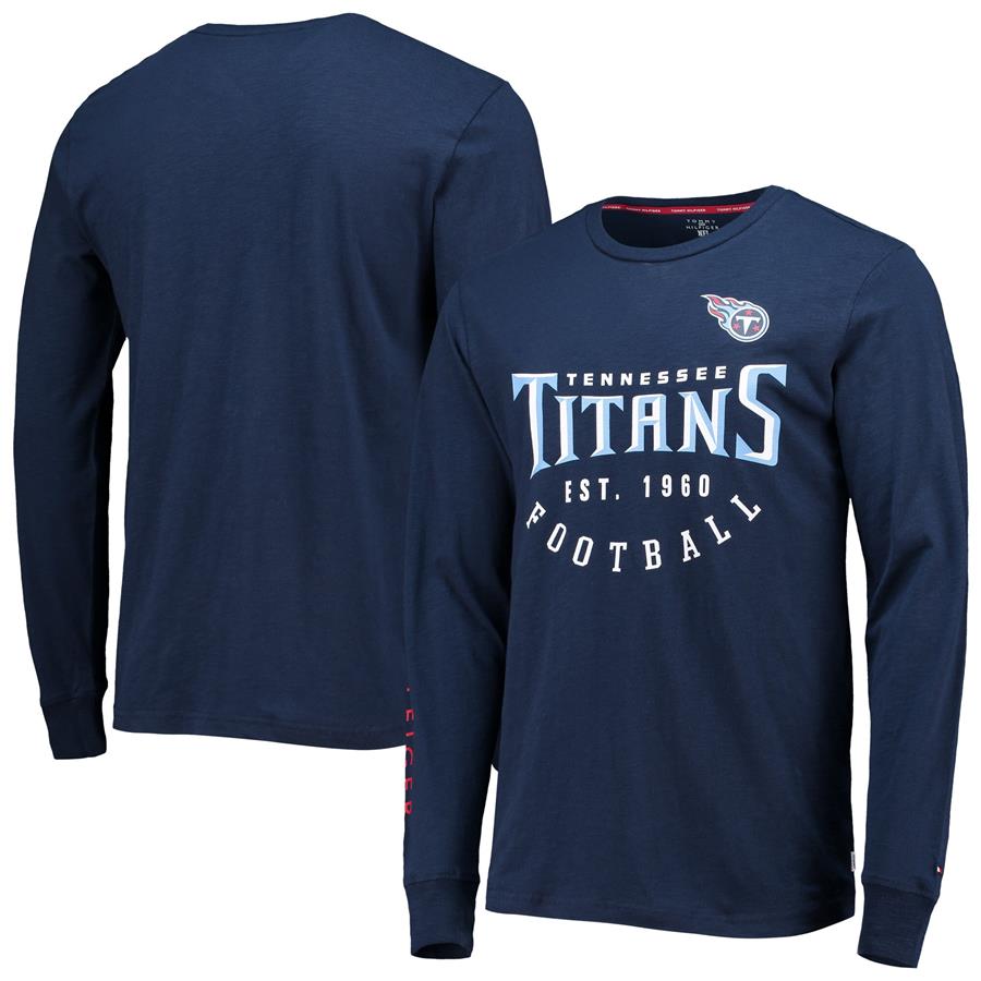 Tennessee Titans Tommy Hilfiger Peter Long Sleeve T-Shirt - Navy