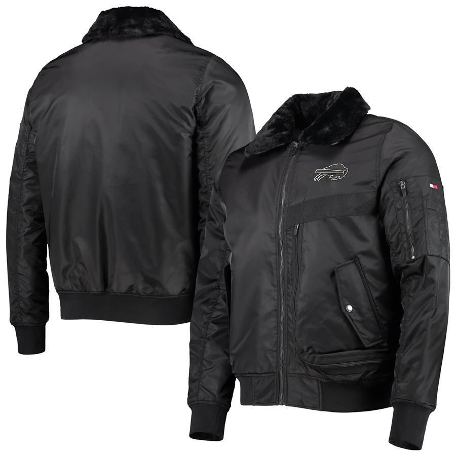 Buffalo Bills Tommy Hilfiger Pilot Aviator Full-Zip Jacket - Black