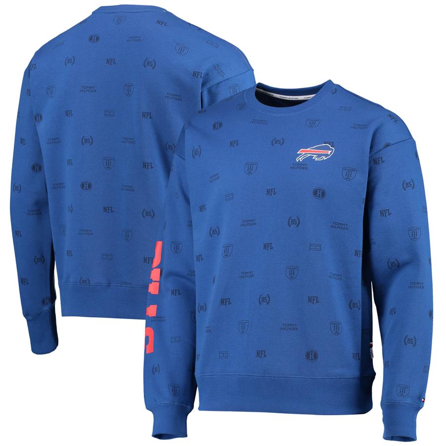 Buffalo Bills Tommy Hilfiger Reid Graphic Pullover Sweatshirt - Royal