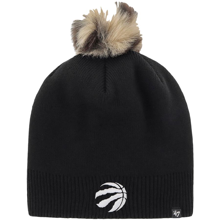 Toronto Raptors '47 Women's Serengeti Knit Beanie with Pom - Black