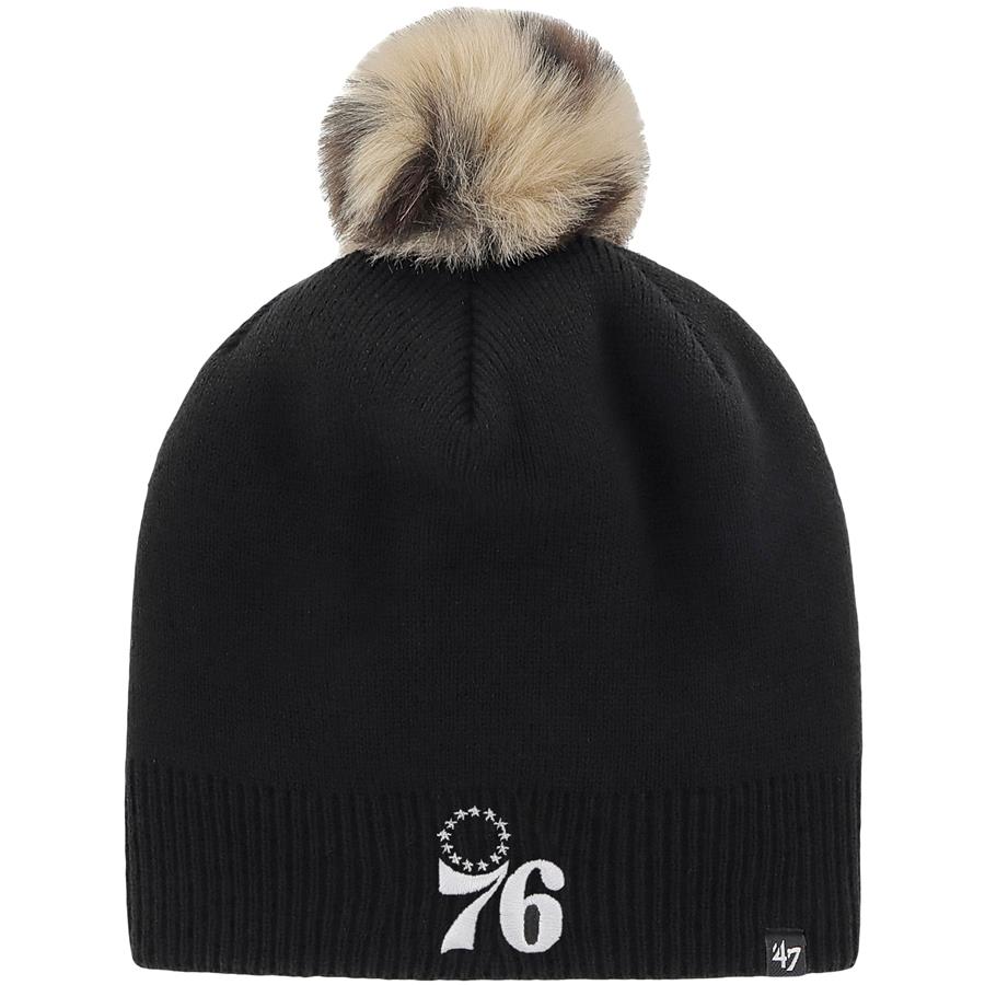 Philadelphia 76ers '47 Women's Serengeti Knit Beanie with Pom - Black