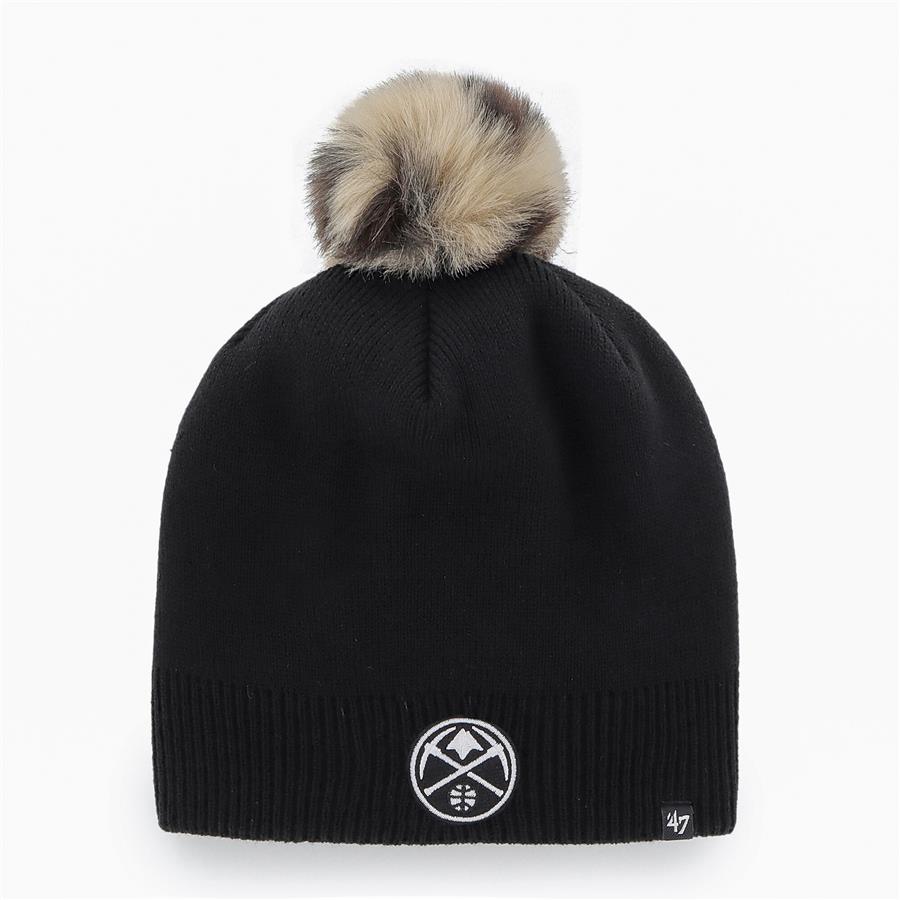 Denver Nuggets '47 Women's Serengeti Knit Beanie with Pom - Black