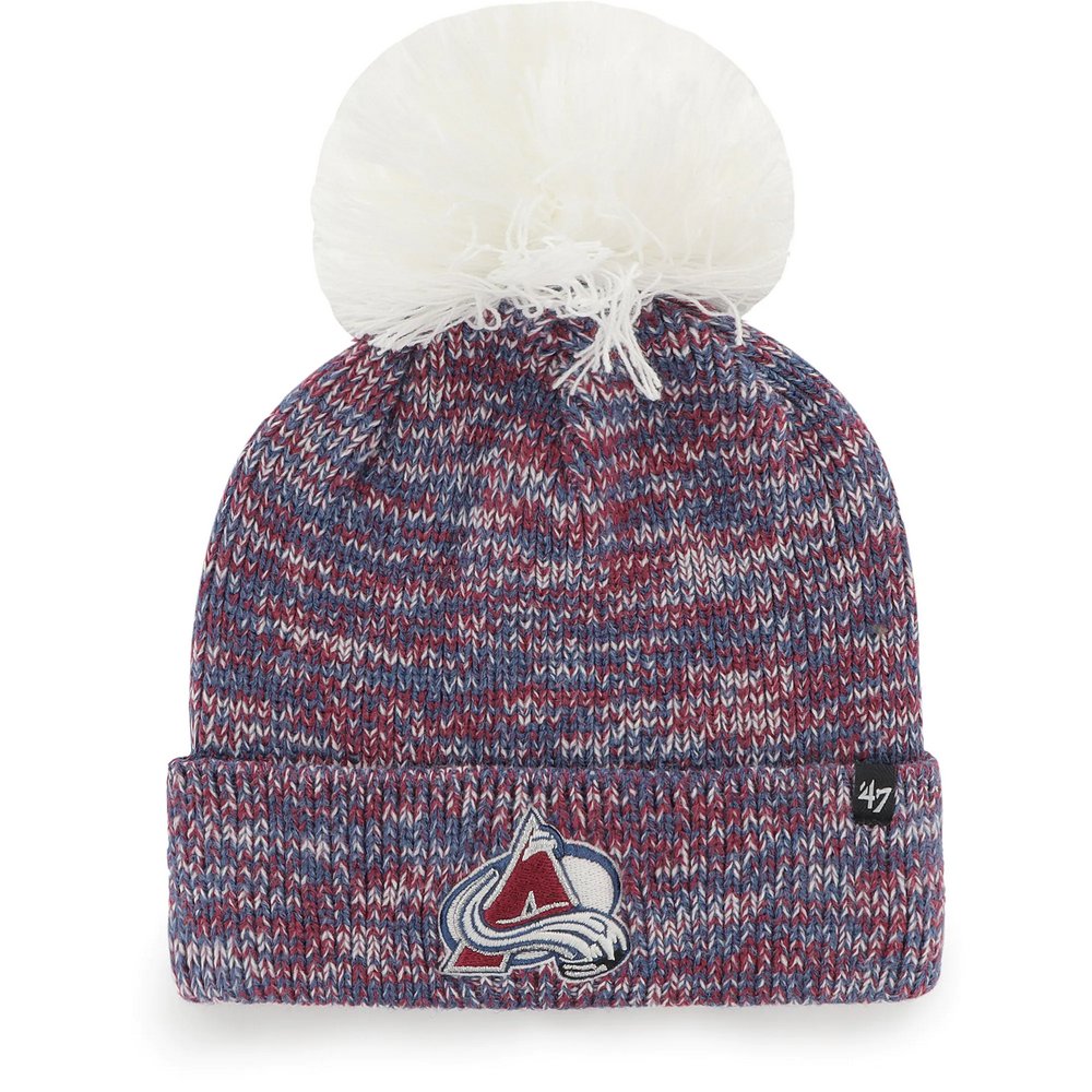 Colorado Avalanche '47 Women's Triple Cross Cuffed Knit Hat with Pom - Burgundy
