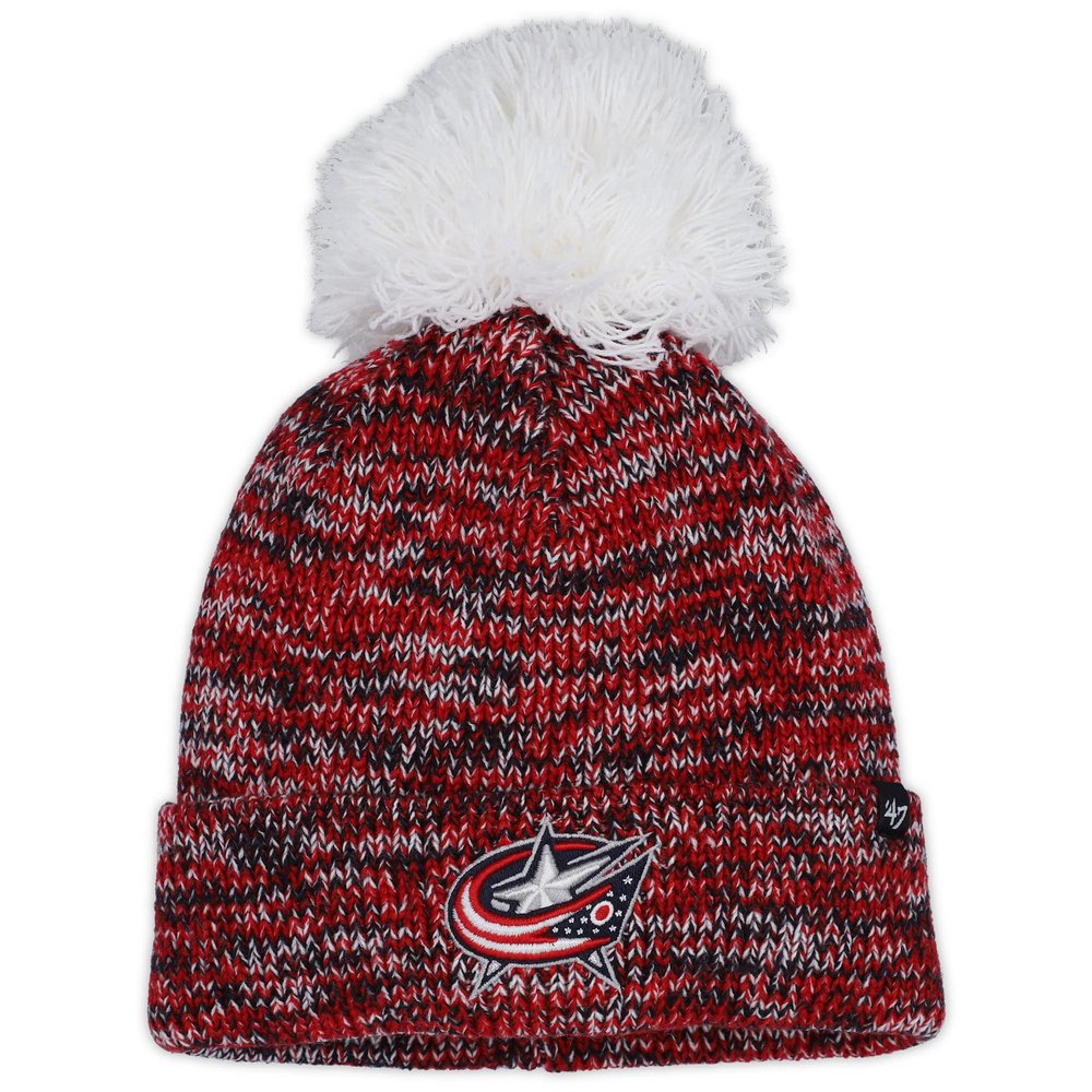 Columbus Blue Jackets '47 Women's Triple Cross Cuffed Knit Hat with Pom - Navy