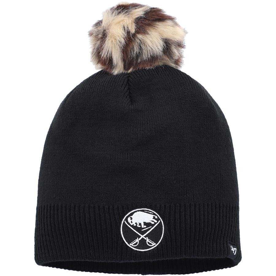 Buffalo Sabres '47 Women's Serengeti Knit Beanie with Pom - Black