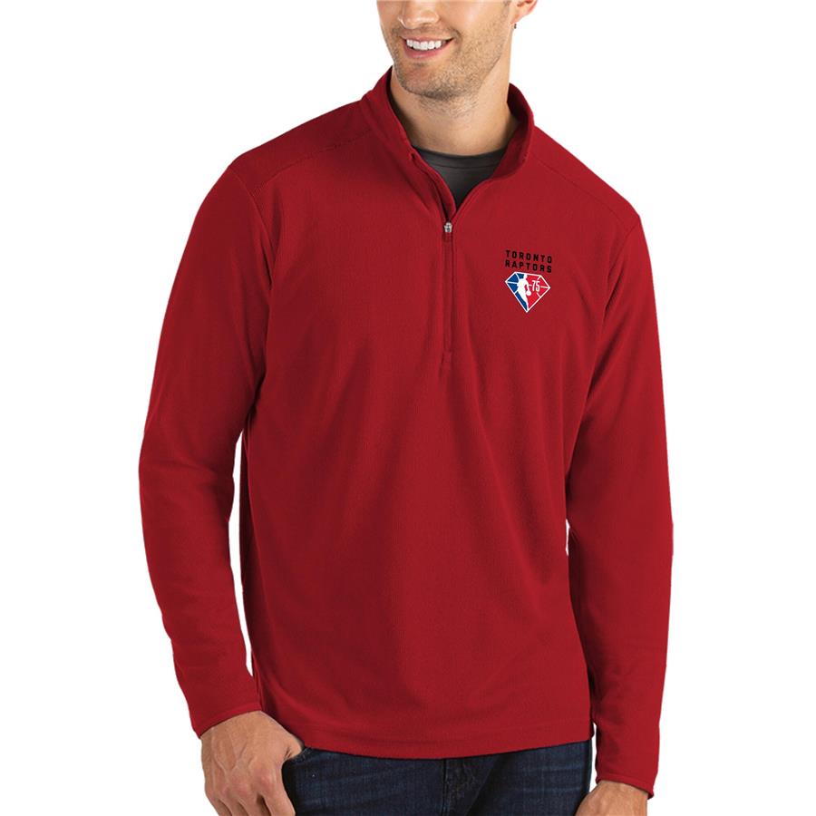 Toronto Raptors Antigua NBA 75th Anniversary Glacier Quarter-Zip Pullover Jacket - Red