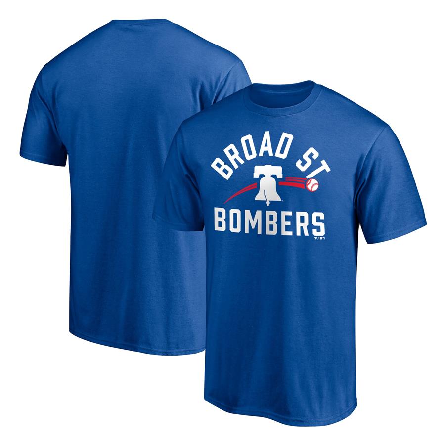 Philadelphia Phillies Fanatics Branded Hometown Paint The Black T-Shirt - Royal