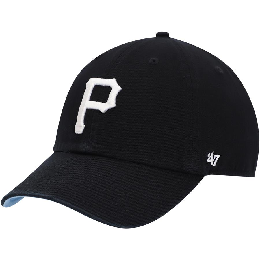 Pittsburgh Pirates '47 Fashion Color Undervisor Ballpark Clean Up Adjustable Hat - Black