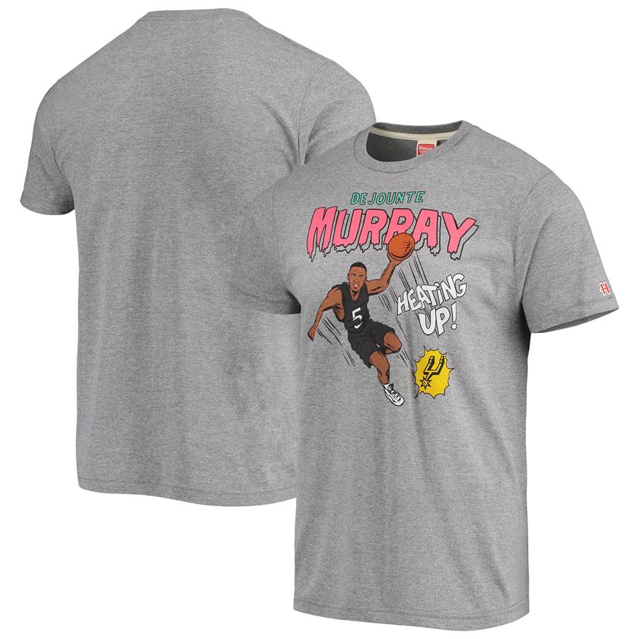 Dejounte Murray San Antonio Spurs Homage Comic Book Player Tri-Blend T-Shirt - Gray