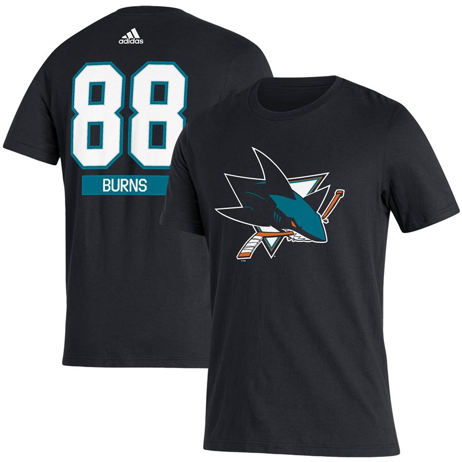 Brent Burns San Jose Sharks adidas Player Name & Number T-Shirt - Black
