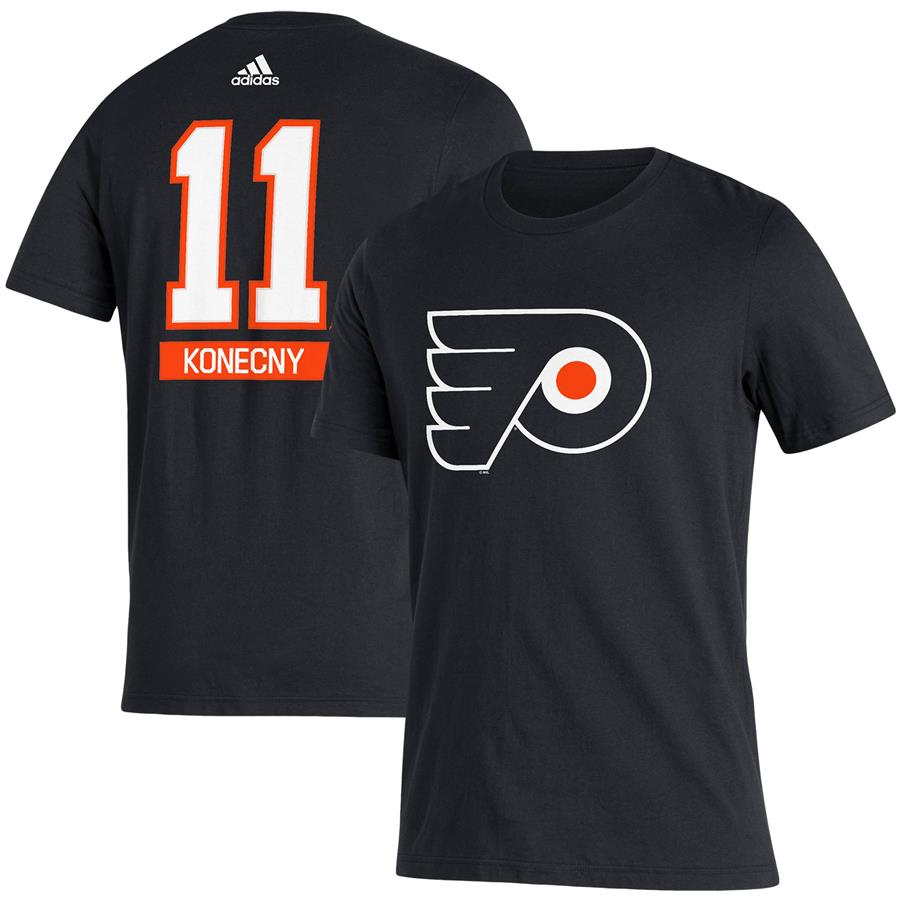 Travis Konecny Philadelphia Flyers adidas Player Name & Number T-Shirt - Black