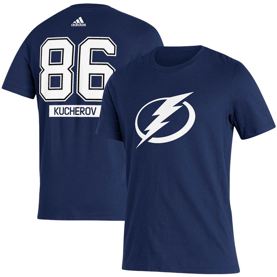 Nikita Kucherov Tampa Bay Lightning adidas Player Name & Number T-Shirt - Blue
