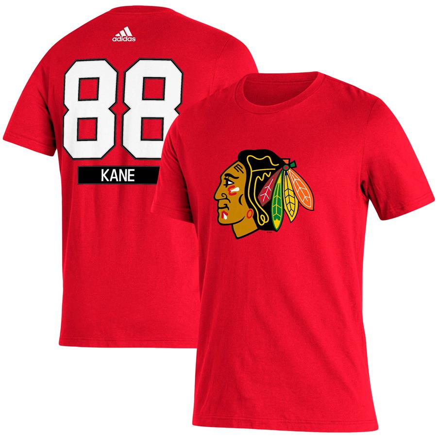 Patrick Kane Chicago Blackhawks adidas Player Name & Number T-Shirt - Red