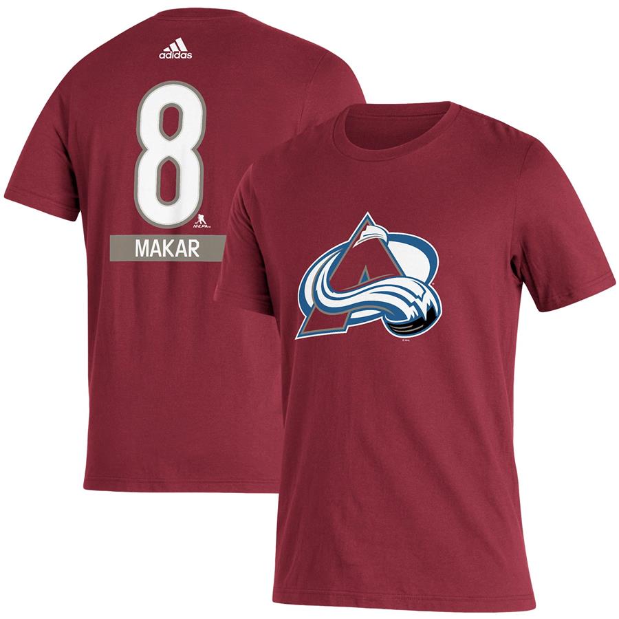 Cale Makar Colorado Avalanche adidas Player Name & Number T-Shirt - Burgundy