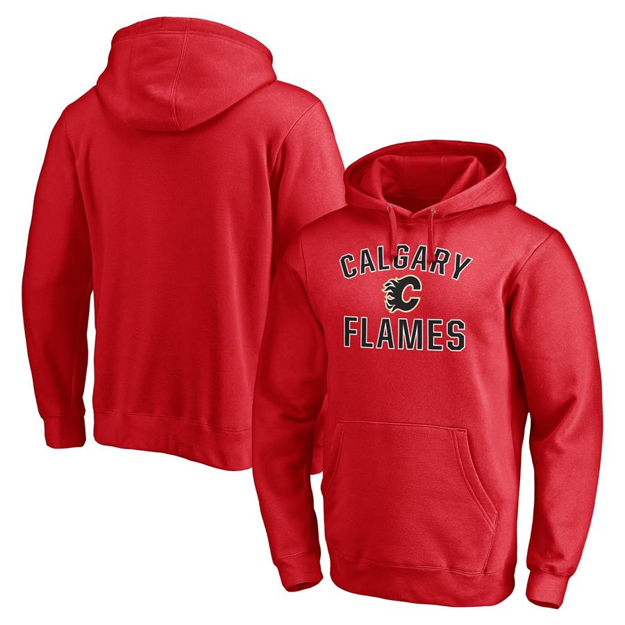 Calgary Flames Fanatics Branded Victory Arch Team Pullover Hoodie - Red