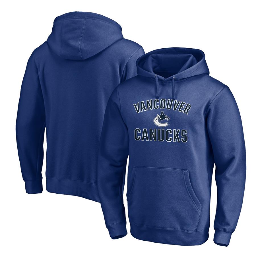 Vancouver Canucks Fanatics Branded Victory Arch Team Pullover Hoodie - Royal