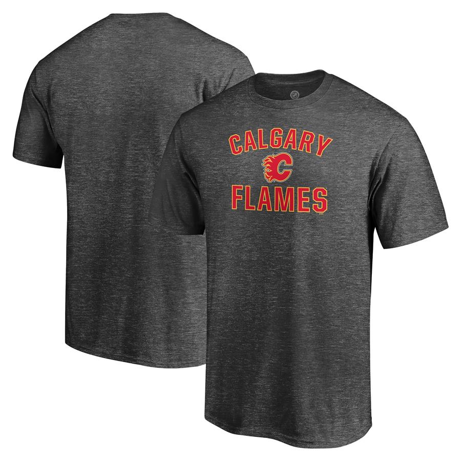 Calgary Flames Fanatics Branded Victory Arch Team T-Shirt - Charcoal