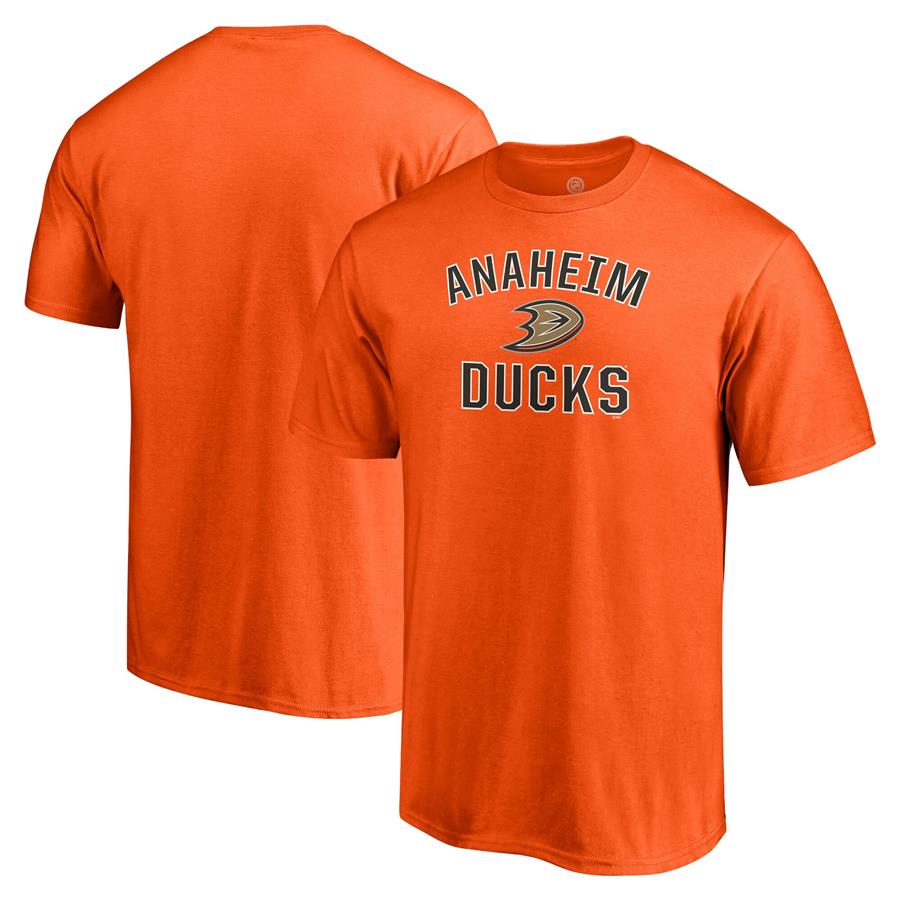 Anaheim Ducks Fanatics Branded Victory Arch Team T-Shirt - Orange