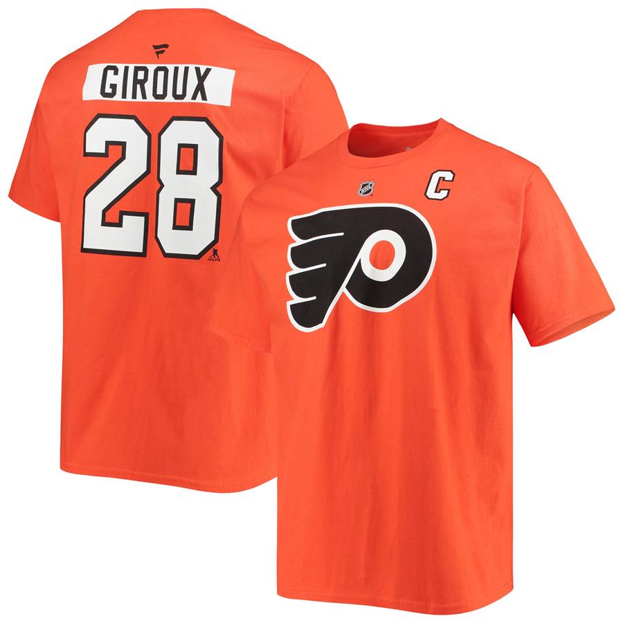 Claude Giroux Philadelphia Flyers Fanatics Branded Player Name & Number T-Shirt - Orange