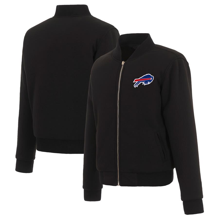 Buffalo Bills JH Design Women's Reversible Fleece Full-Zip Jacket - Black