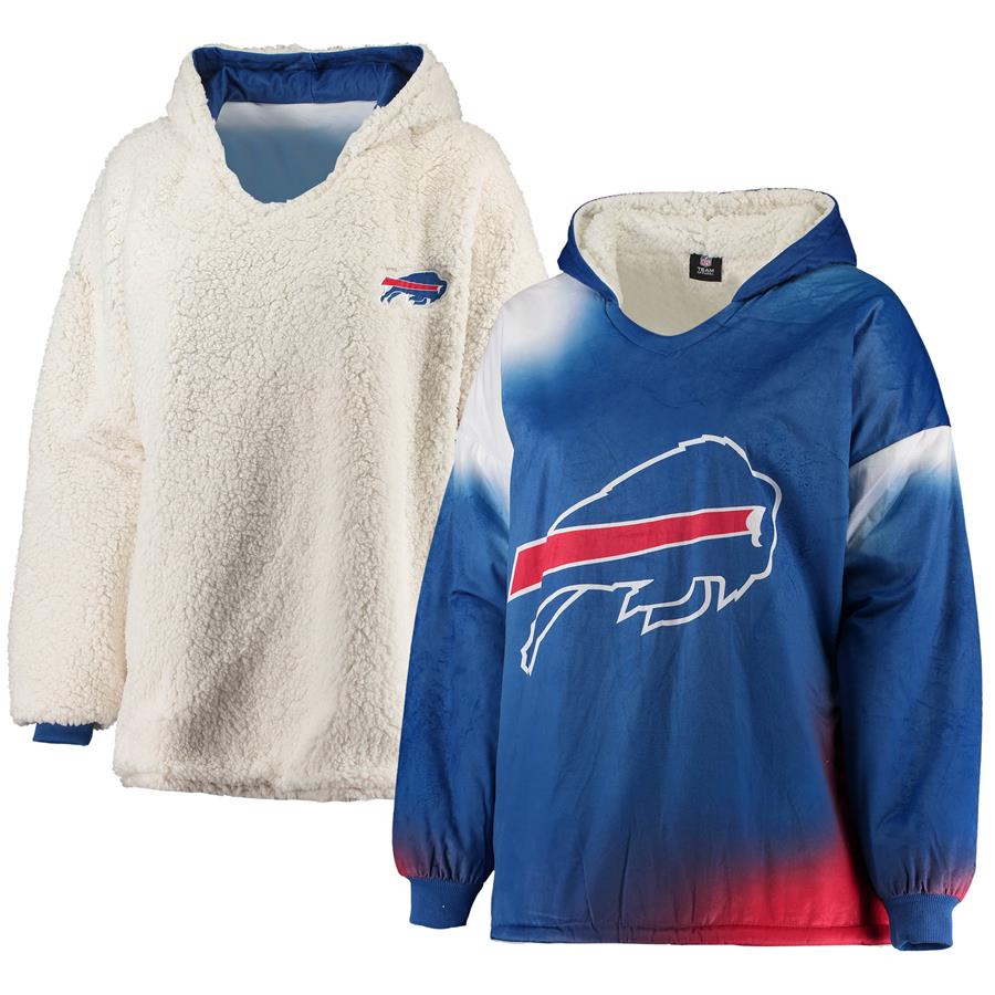 Buffalo Bills FOCO Reversible Sherpa Hoodeez - Royal