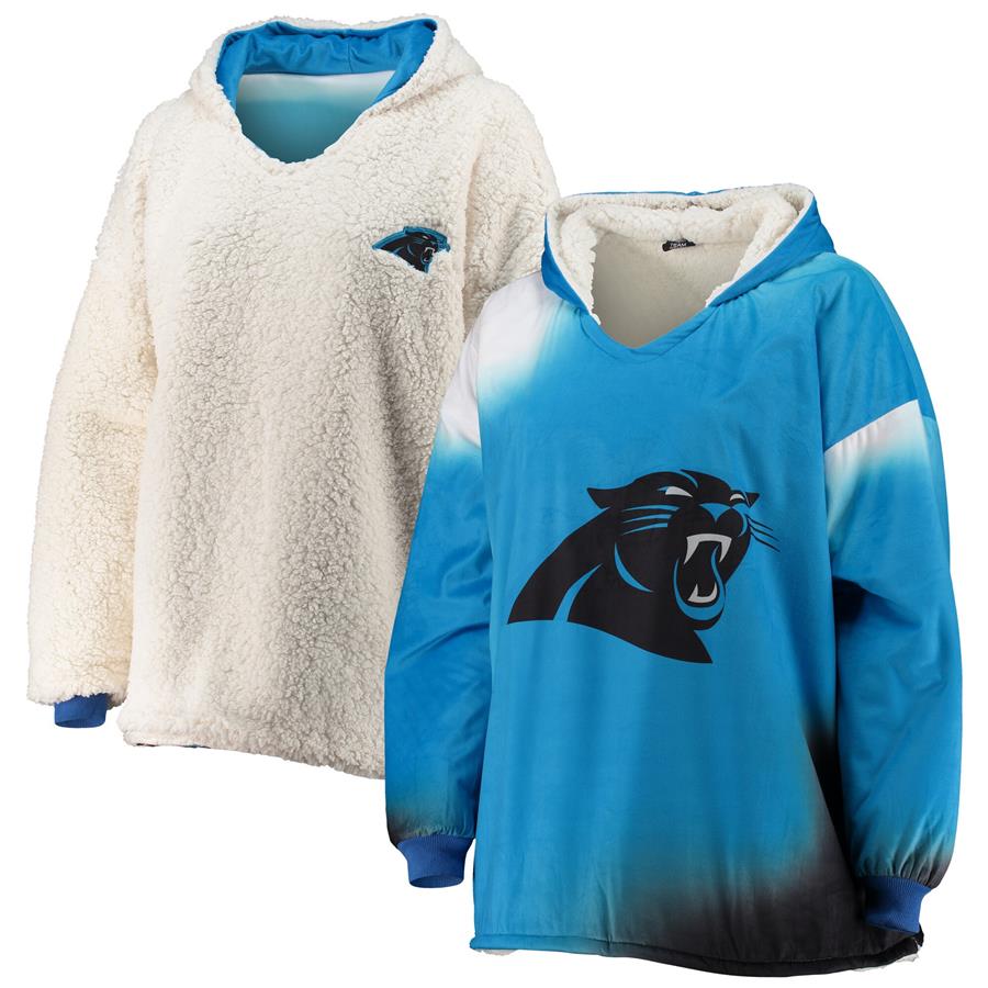 Carolina Panthers FOCO Reversible Sherpa Hoodeez - Blue