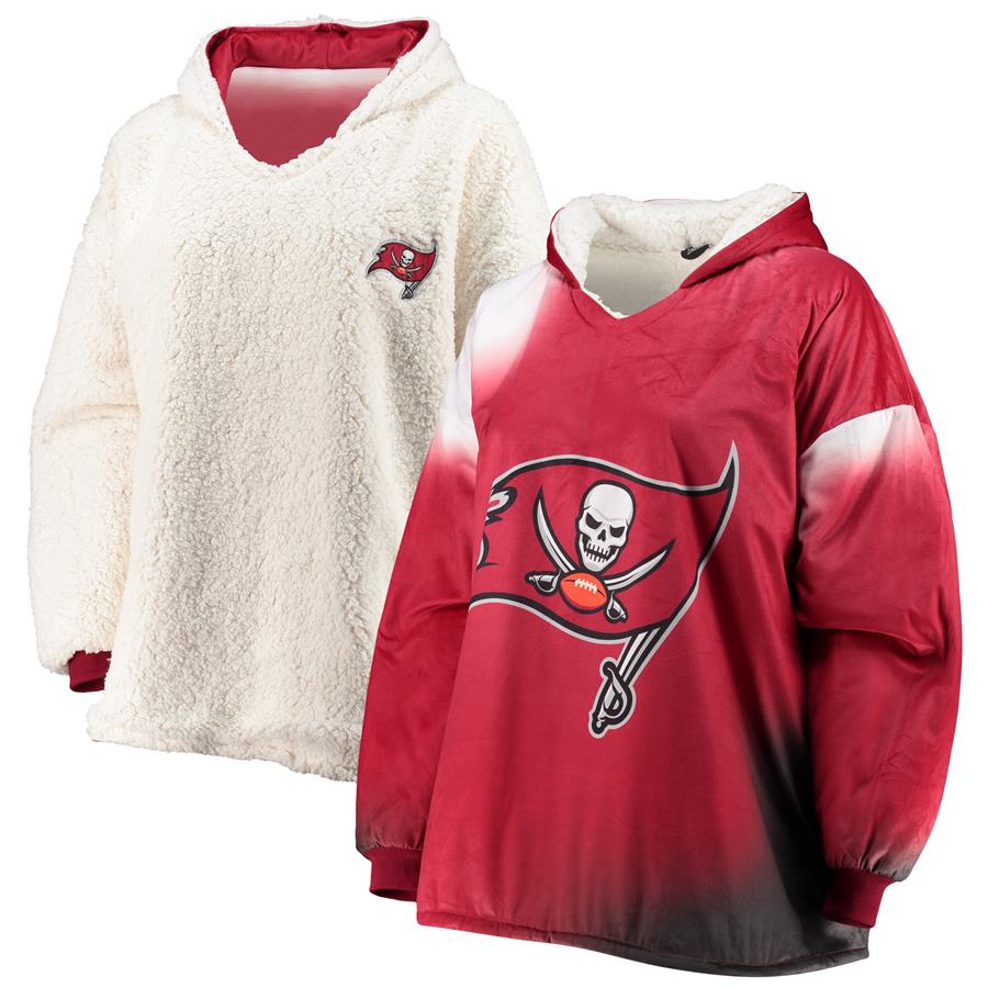 Tampa Bay Buccaneers FOCO Reversible Sherpa Hoodeez - Red