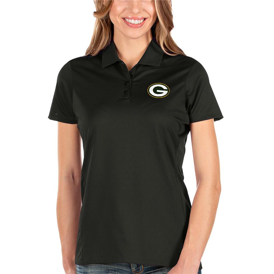 Green Bay Packers Antigua Women's Balance Polo - Black