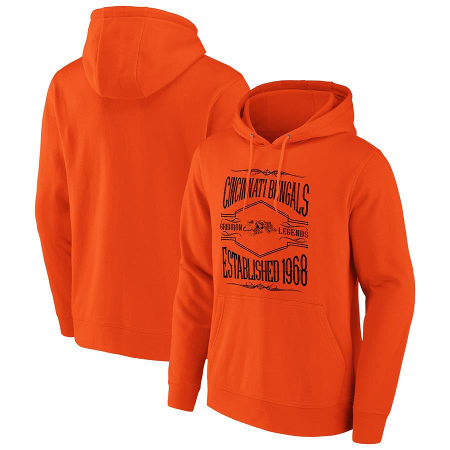 Cincinnati Bengals NFL x Darius Rucker Collection by Fanatics 2-Hit Pullover Hoodie - Orange
