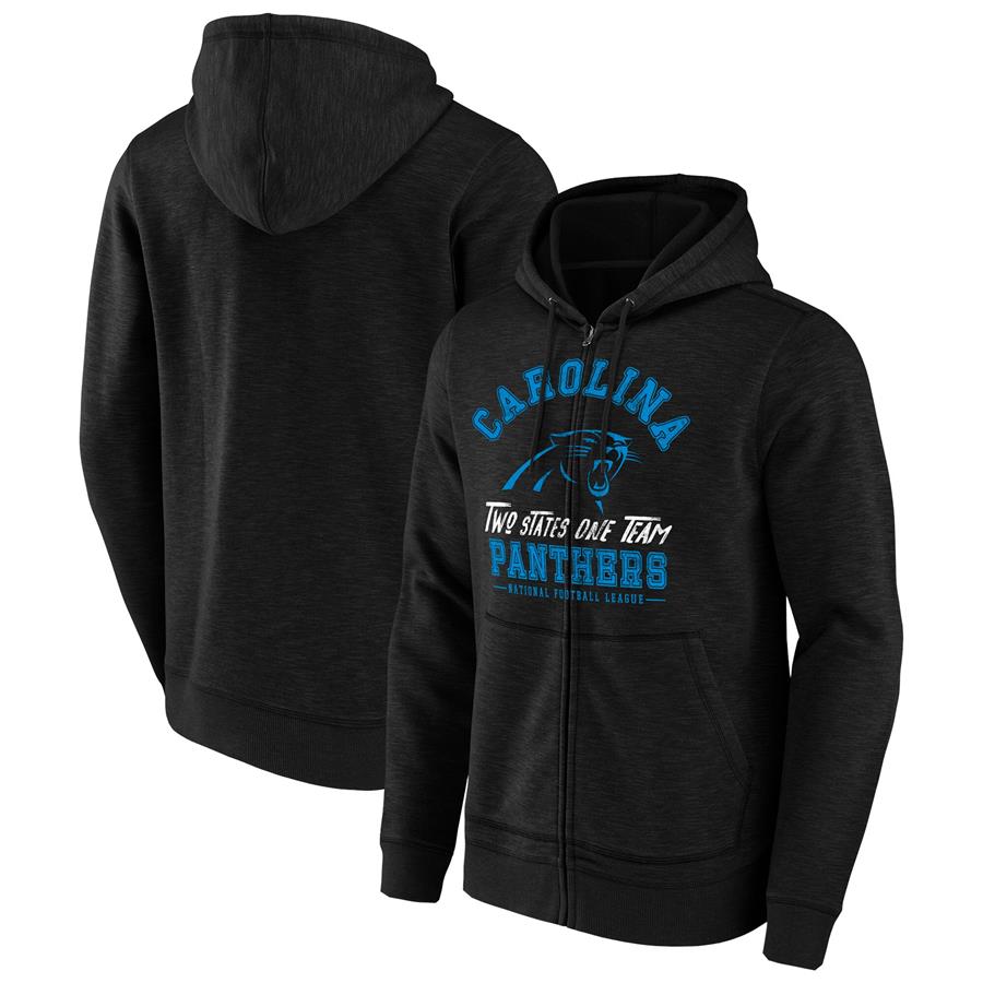 Carolina Panthers NFL x Darius Rucker Collection by Fanatics Slub Full-Zip Hoodie - Black
