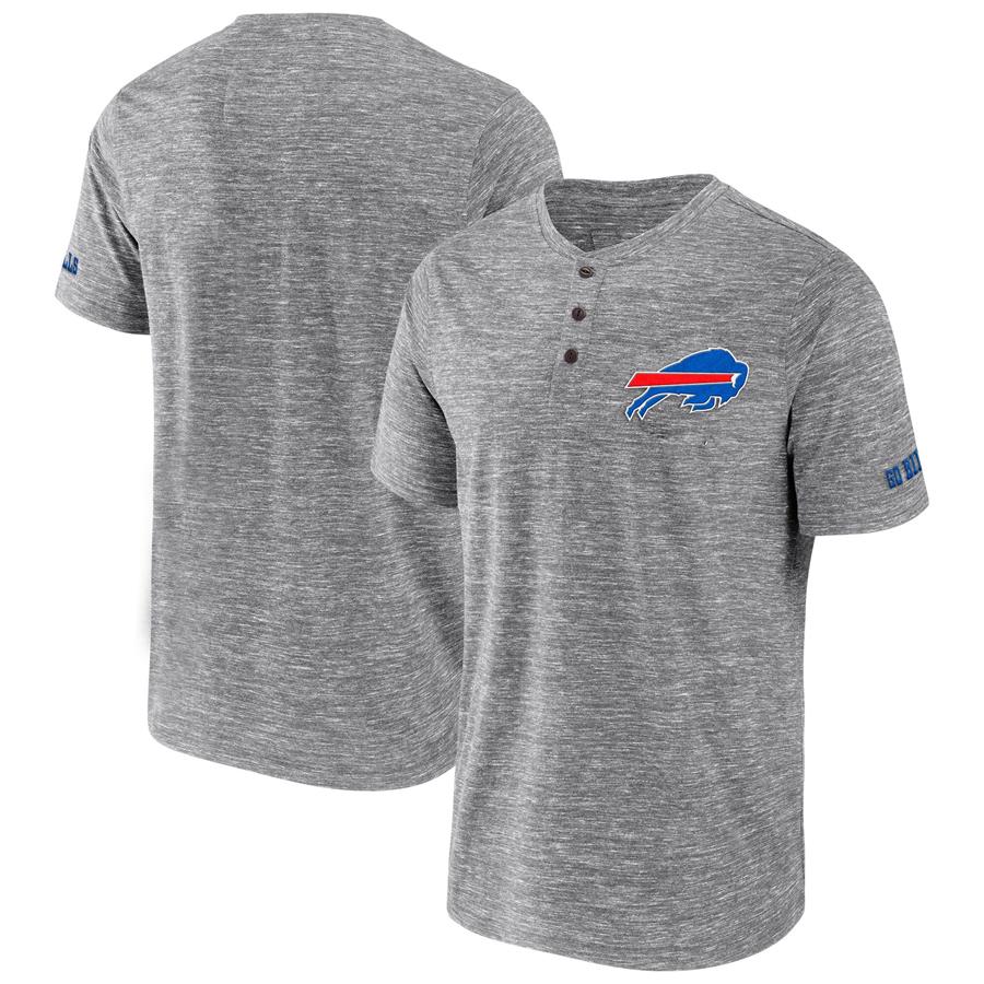 Buffalo Bills NFL x Darius Rucker Collection by Fanatics Slub Henley T-Shirt - Heathered Gray