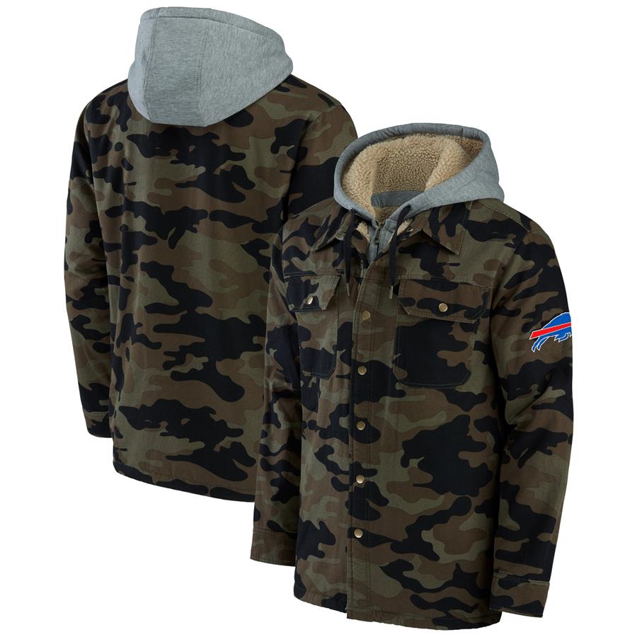 Buffalo Bills NFL x Darius Rucker Collection by Fanatics Canvas Full-Zip Hoodie - Camo
