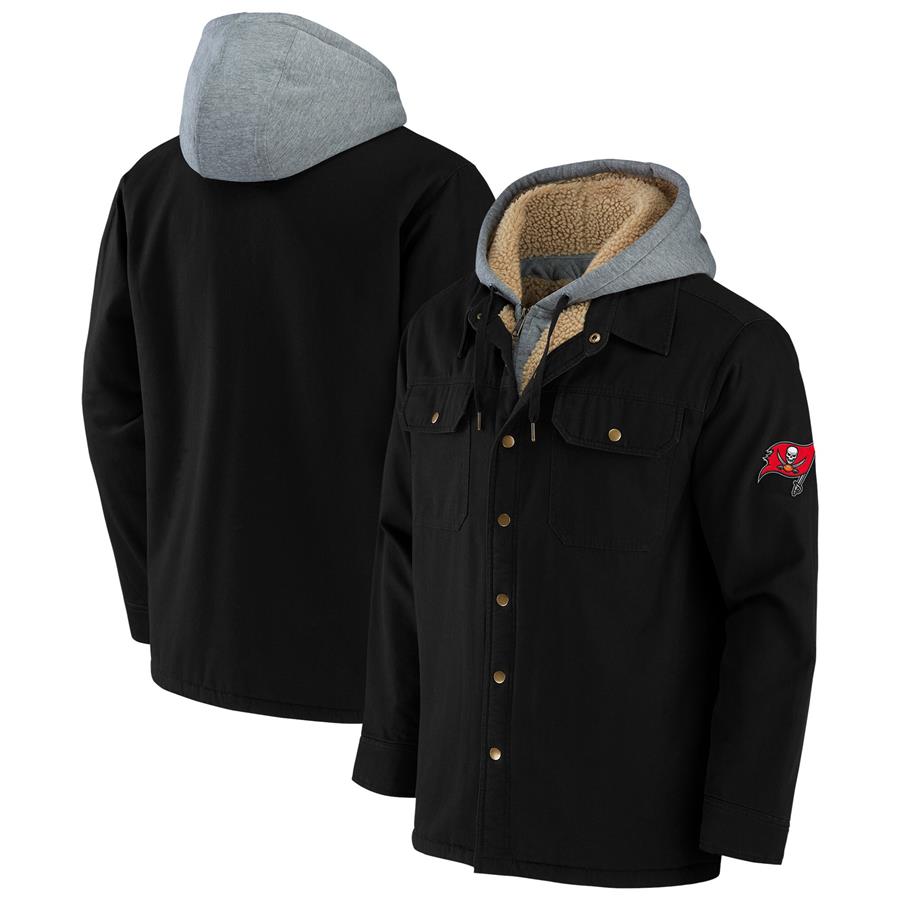 Tampa Bay Buccaneers NFL x Darius Rucker Collection by Fanatics Canvas Full-Zip Hoodie - Black