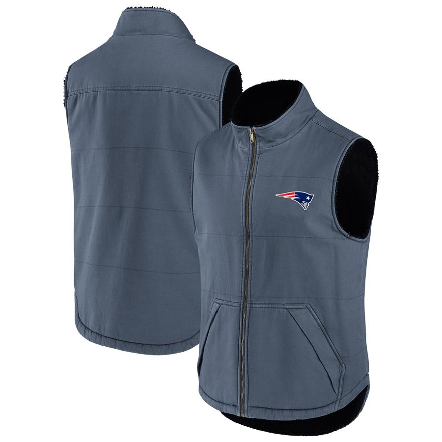 New England Patriots NFL x Darius Rucker Collection by Fanatics Sherpa-Lined Full-Zip Vest - Navy