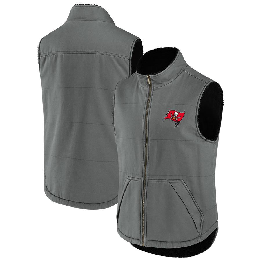 Tampa Bay Buccaneers NFL x Darius Rucker Collection by Fanatics Sherpa-Lined Full-Zip Vest - Gray