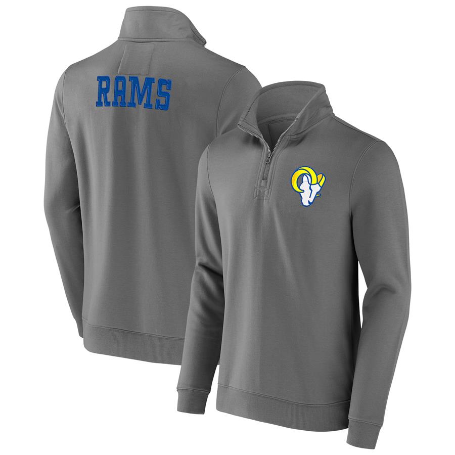 Los Angeles Rams NFL x Darius Rucker Collection by Fanatics Tri-Blend Quarter-Zip Sweatshirt - Gray