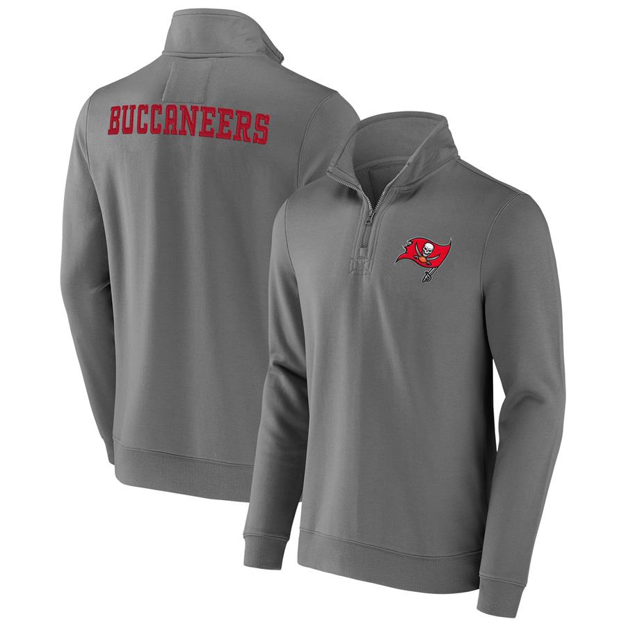 Tampa Bay Buccaneers NFL x Darius Rucker Collection by Fanatics Tri-Blend Quarter-Zip Sweatshirt - Gray