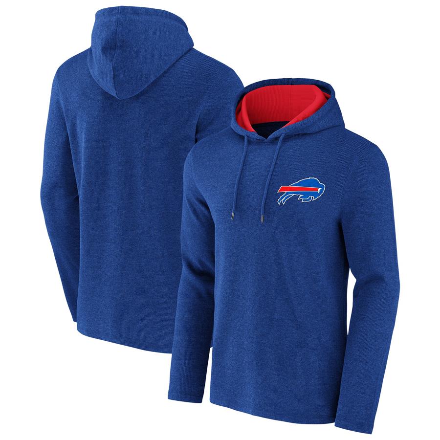 Buffalo Bills NFL x Darius Rucker Collection by Fanatics Waffle Knit Pullover Hoodie - Heathered Royal