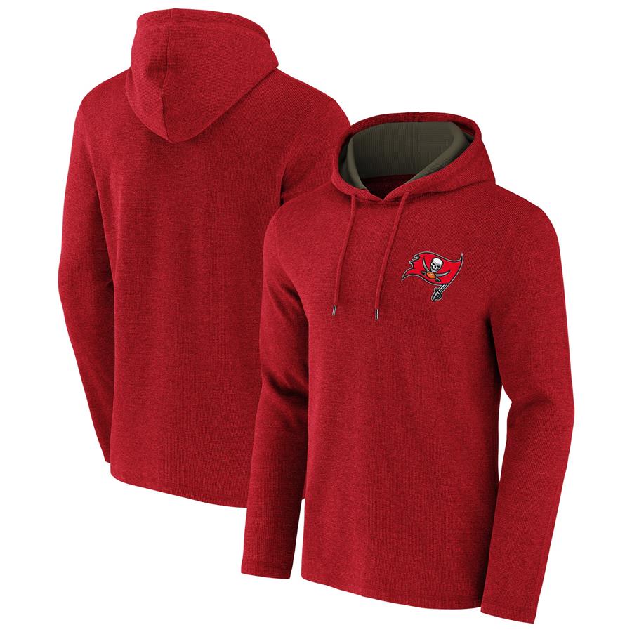 Tampa Bay Buccaneers NFL x Darius Rucker Collection by Fanatics Waffle Knit Pullover Hoodie - Heathered Red